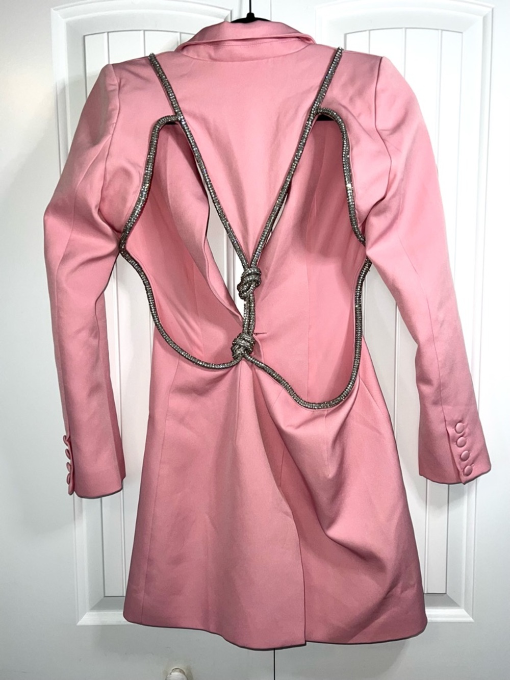 Bella Barnett Mini Jacket Dress Cutouts Rope Glitter Sexy Barbie Coquette Vtg - Picture 3 of 16